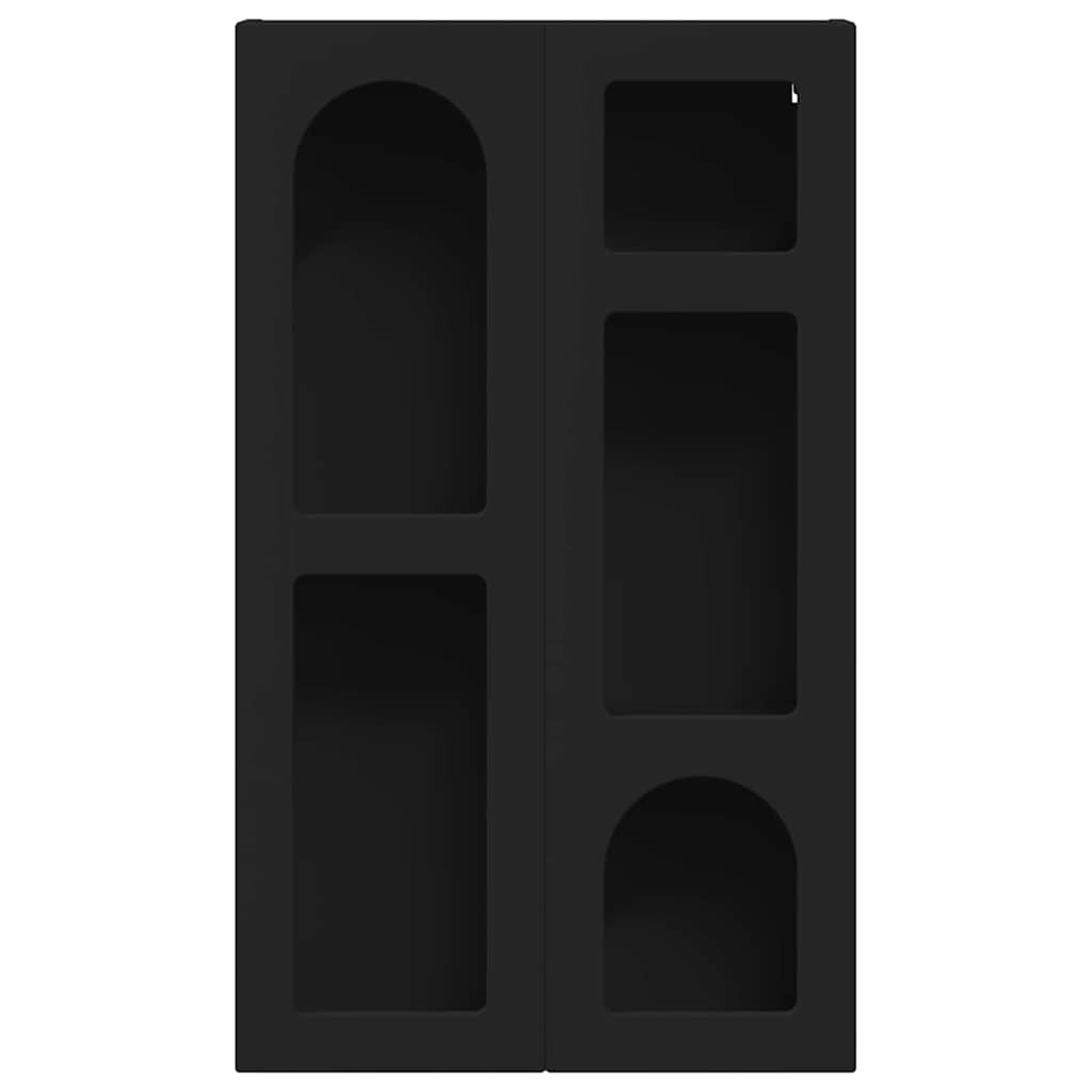 vidaXL Κρεμαστό ντουλάπι Μαύρο 59 x 20 x 100 εκ Επεξεργασμένο ξύλο