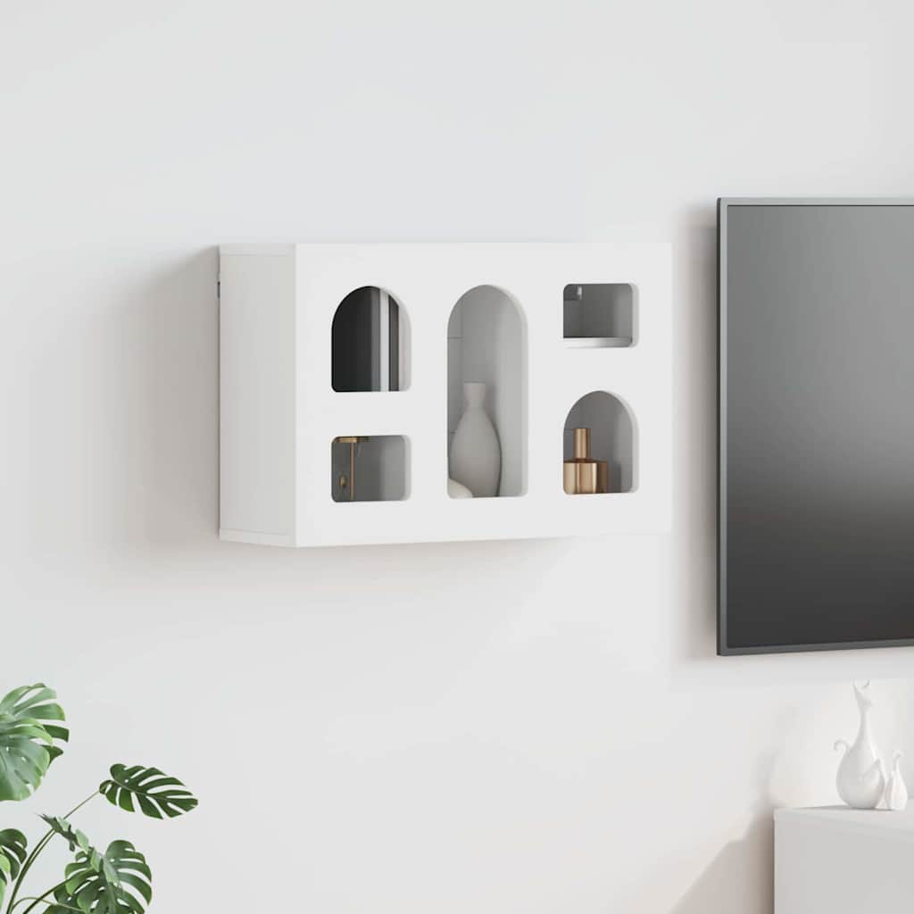 vidaXL Κρεμαστό ντουλάπι Λευκό 60 x 20 x 40 εκ Επεξεργασμένο ξύλο