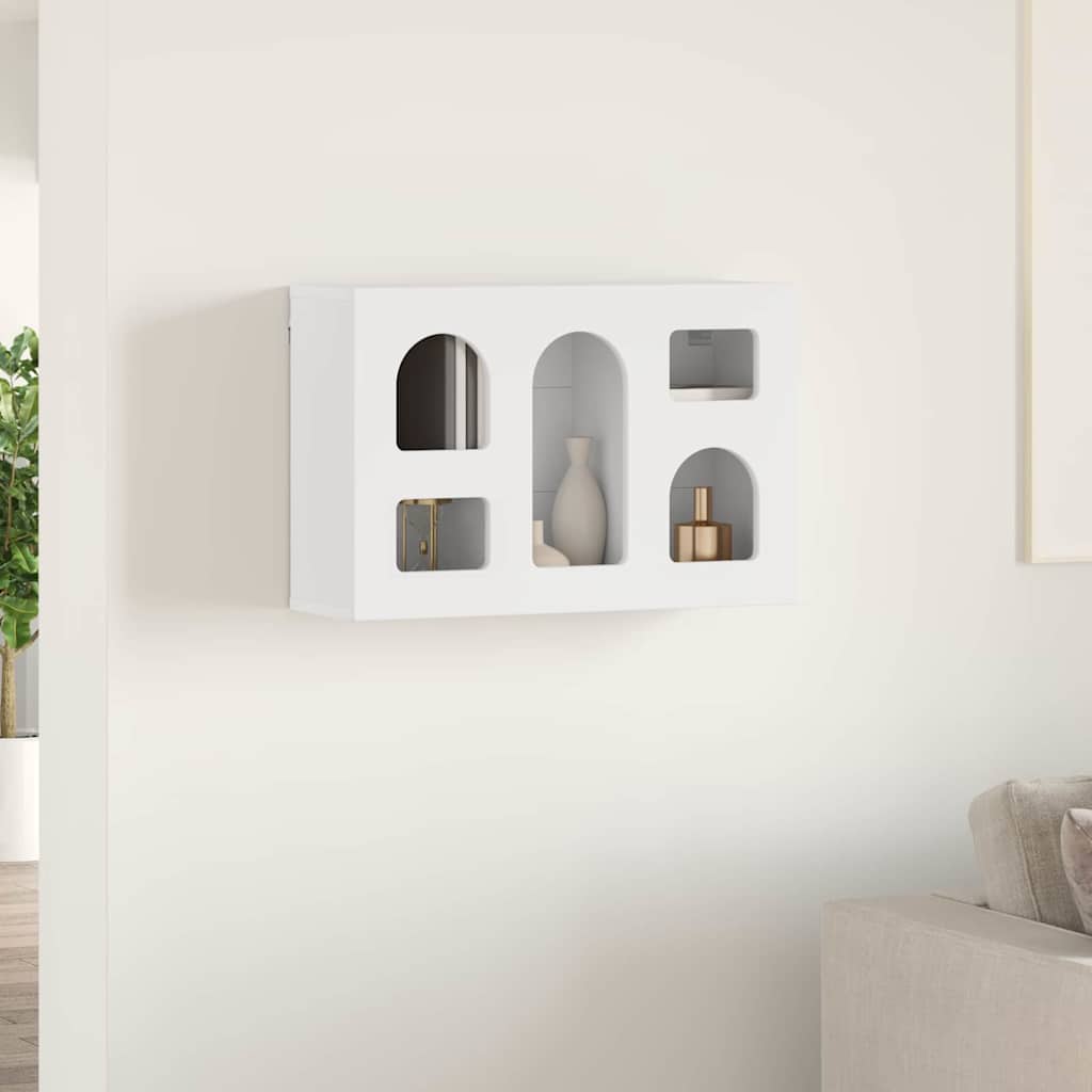 vidaXL Κρεμαστό ντουλάπι Λευκό 60 x 20 x 40 εκ Επεξεργασμένο ξύλο