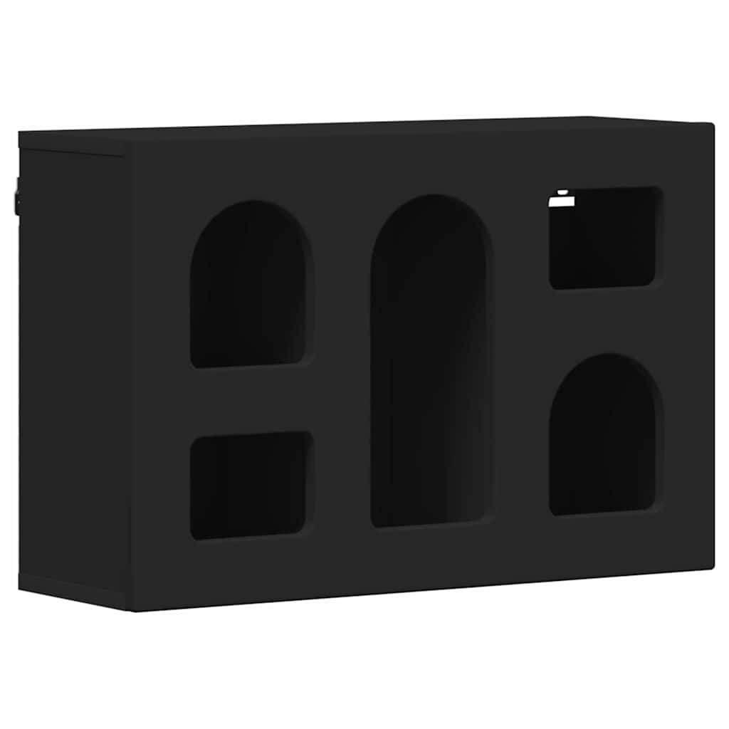 vidaXL Κρεμαστό ντουλάπι Μαύρο 60 x 20 x 40 εκ Επεξεργασμένο ξύλο