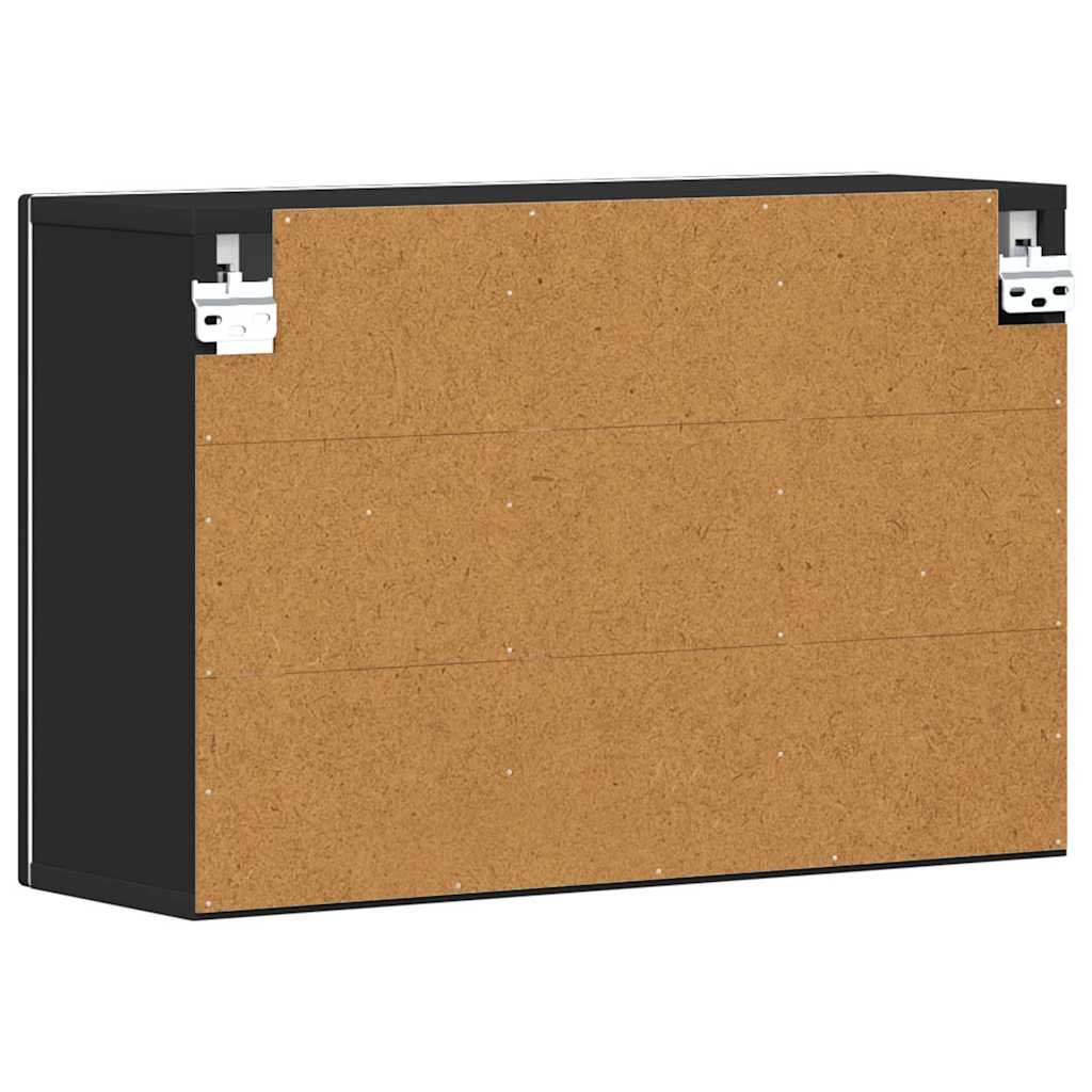 vidaXL Κρεμαστό ντουλάπι Μαύρο 60 x 20 x 40 εκ Επεξεργασμένο ξύλο