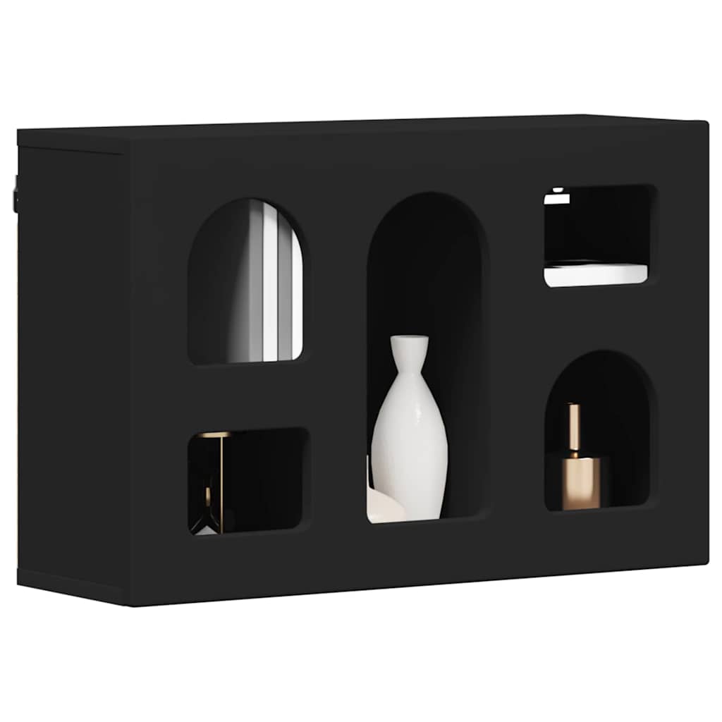 vidaXL Κρεμαστό ντουλάπι Μαύρο 60 x 20 x 40 εκ Επεξεργασμένο ξύλο