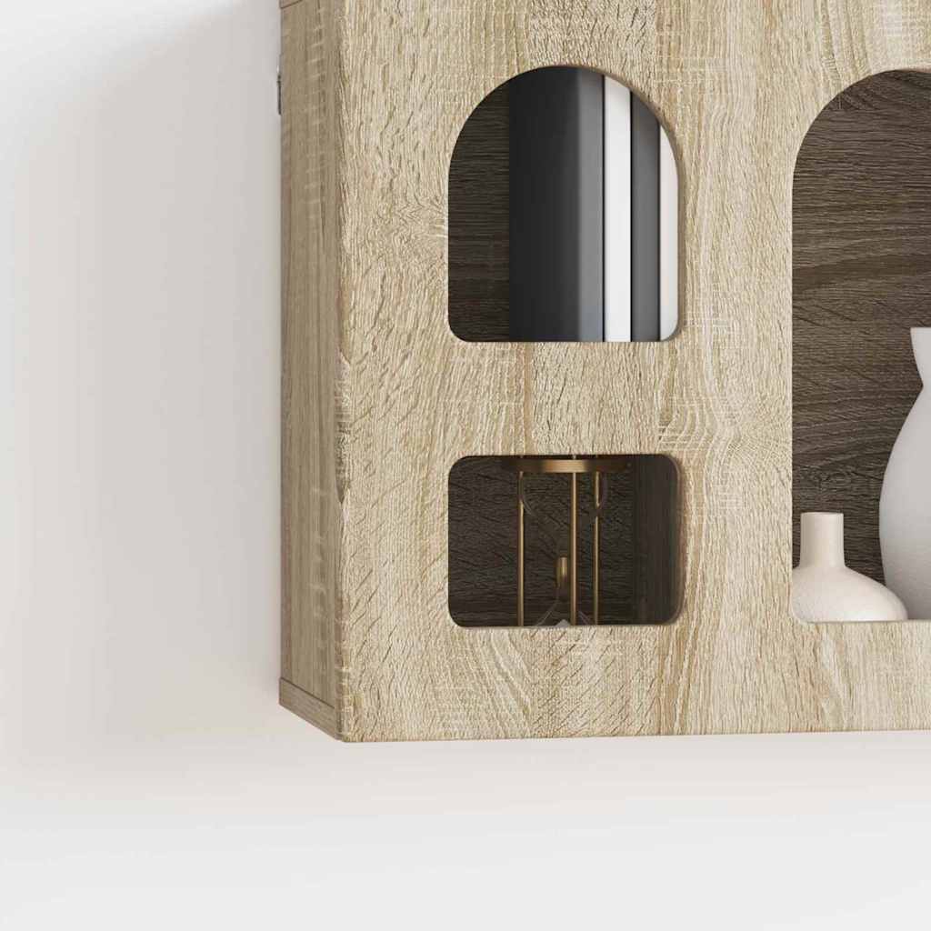 vidaXL Κρεμαστό ντουλάπι με ράφι Επιτοίχιο Δρύς Sonoma 60 x 20 x 40 εκ