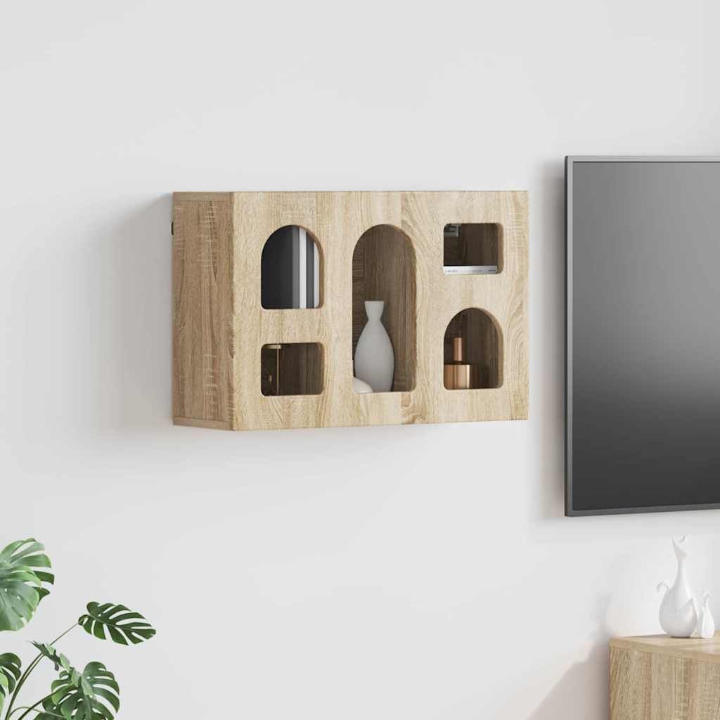 vidaXL Κρεμαστό ντουλάπι με ράφι Επιτοίχιο Δρύς Sonoma 60 x 20 x 40 εκ