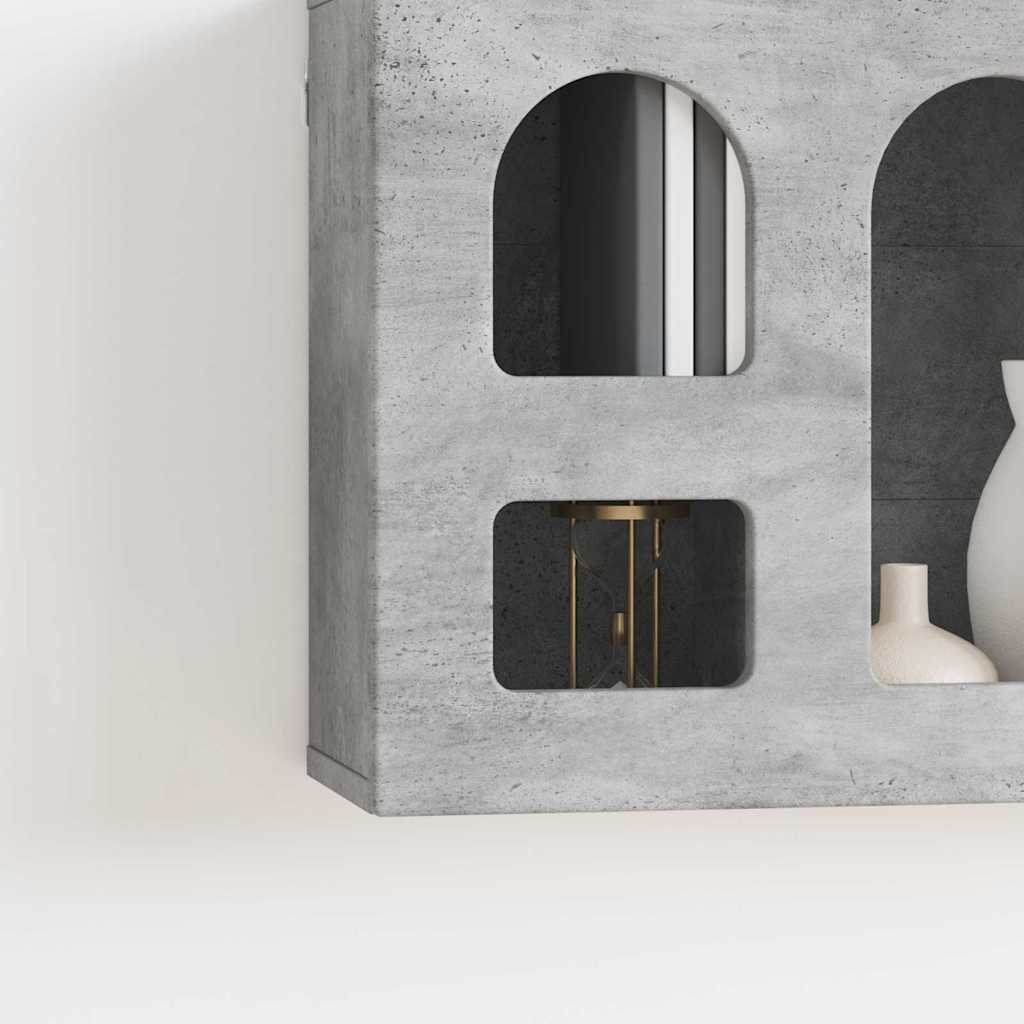 vidaXL Κρεμαστό ντουλάπι με ράφι Σκυρόδεμα Γκρι 60 x 20 x 40 εκ