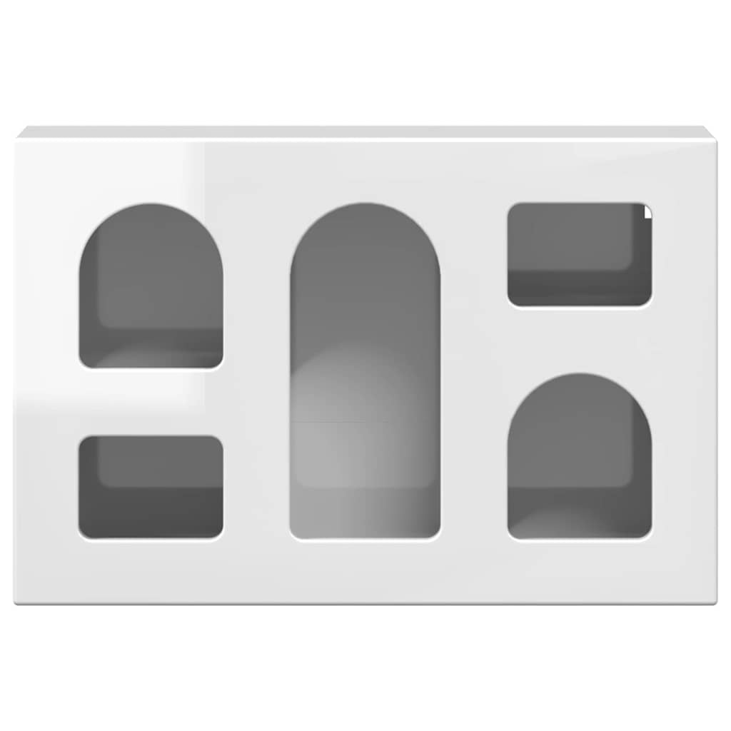 vidaXL Κρεμαστό ντουλάπι με ράφι Υψηλής γυαλάδας λευκό 60 x 20 x 40 εκ