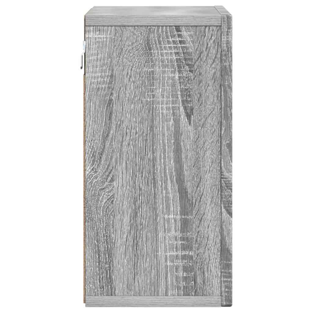 vidaXL Κρεμαστό ντουλάπι με ράφι Γκρίζο Σονομα 60 x 20 x 40 εκ