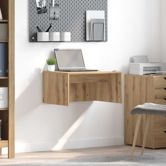 vidaXL Επιτοίχιο γραφείο Artisan Oak Επεξεργασμένο Ξύλο