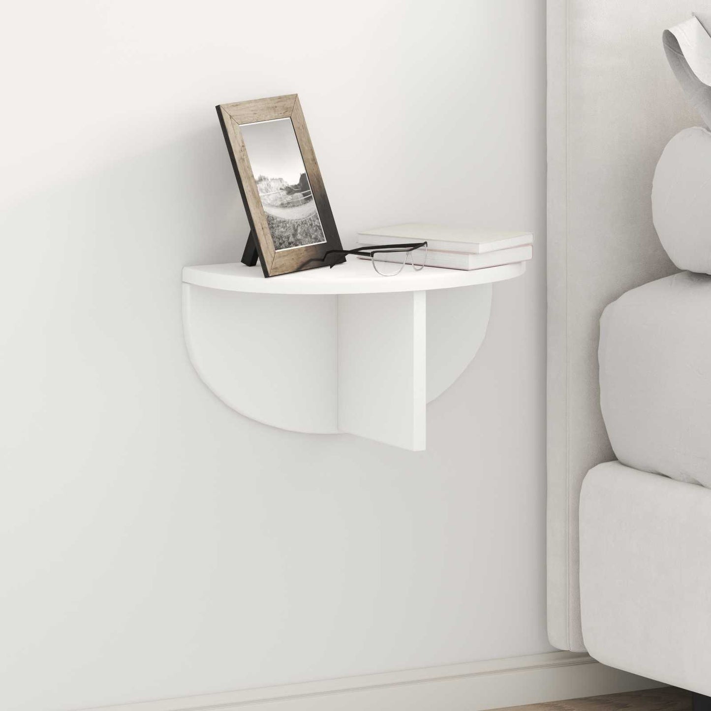 vidaXL Ράφι Τοίχου 2 pcs Λευκό 38 x 19 x 19 εκ Επεξεργασμένο ξύλο