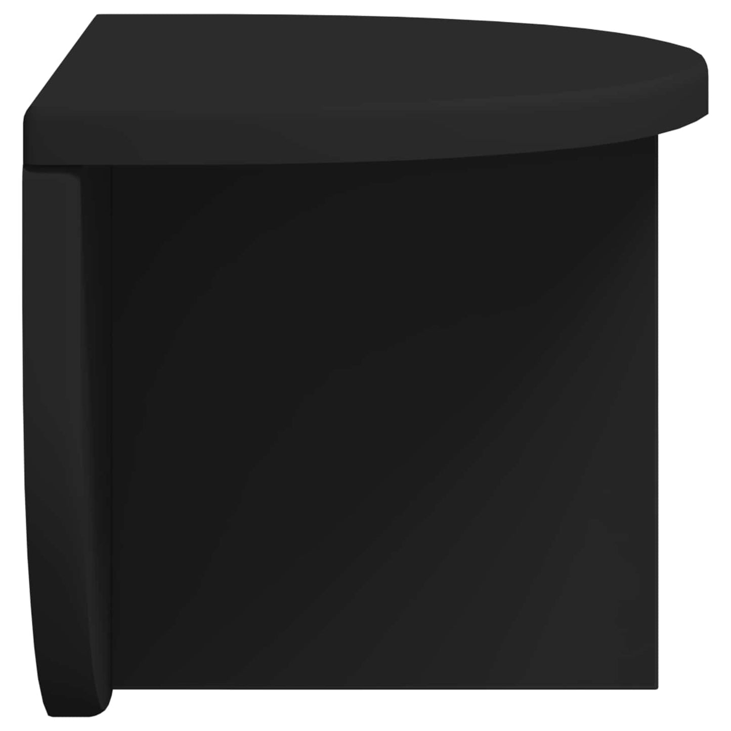 vidaXL Ράφι Τοίχου 2 pcs Μαύρο 38 x 19 x 19 εκ Επεξεργασμένο ξύλο