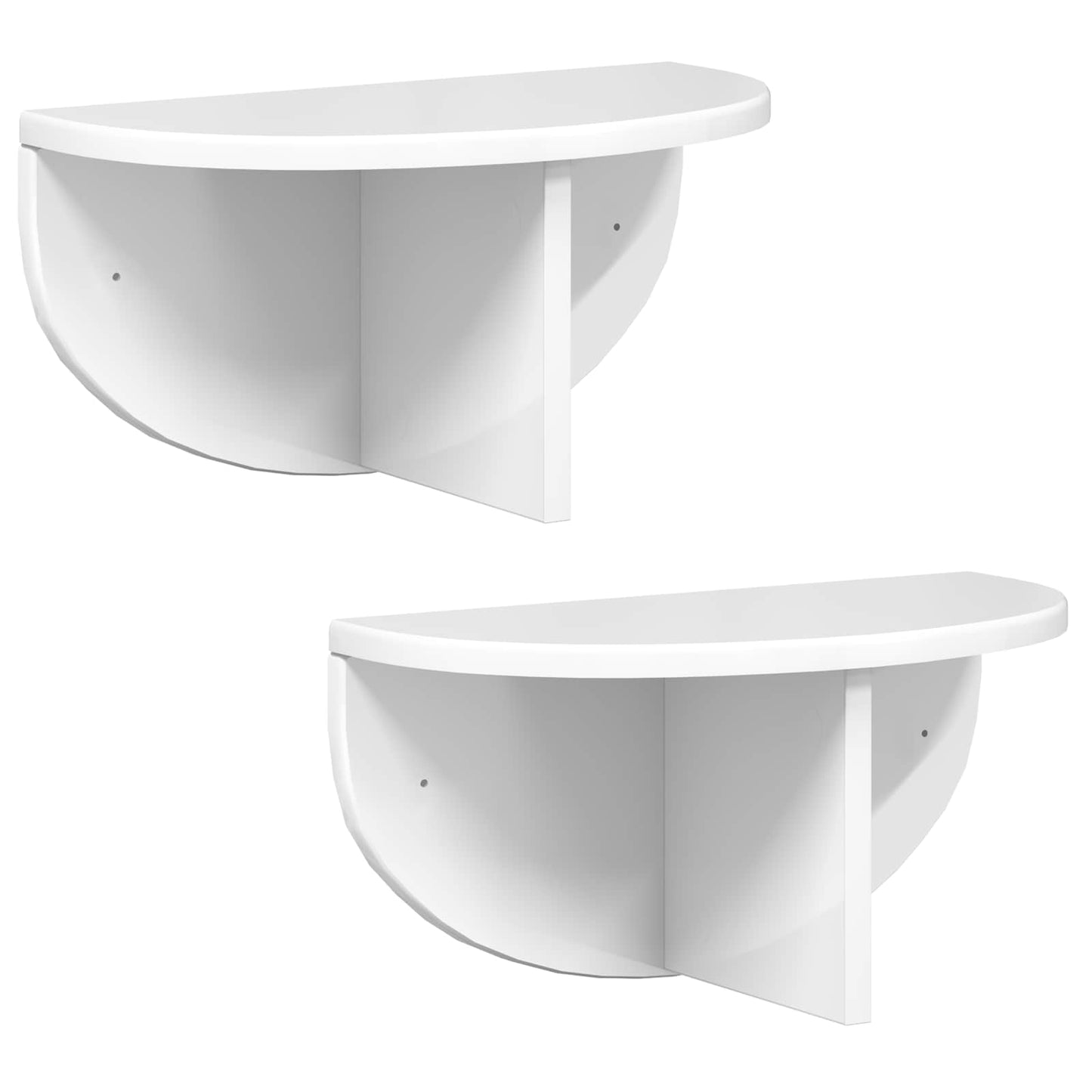 vidaXL Ράφι Τοίχου 2 pcs Υψηλής γυαλάδας λευκό 38 x 19 x 19 εκ