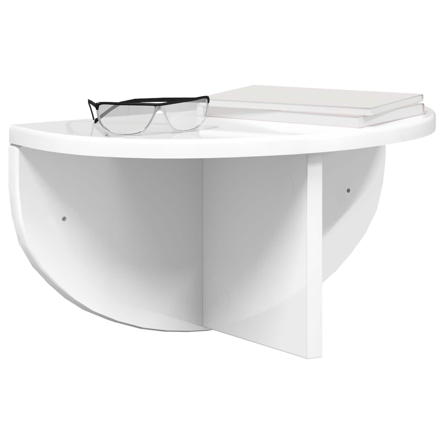 vidaXL Ράφι Τοίχου 2 pcs Υψηλής γυαλάδας λευκό 38 x 19 x 19 εκ