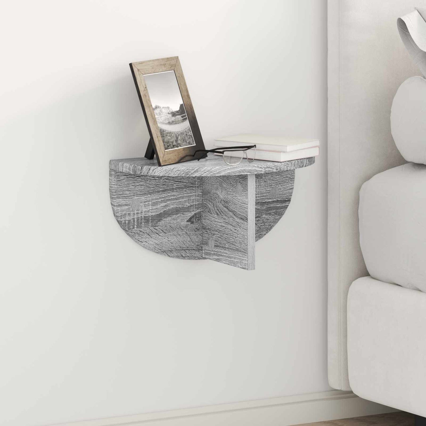 vidaXL Ράφι Τοίχου Επιτοίχιο 2 pcs Γκρίζο Σονομα 38 x 19 x 19 εκ