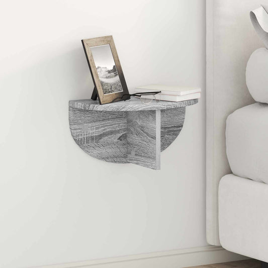 vidaXL Ράφι Τοίχου Επιτοίχιο 2 pcs Γκρίζο Σονομα 38 x 19 x 19 εκ