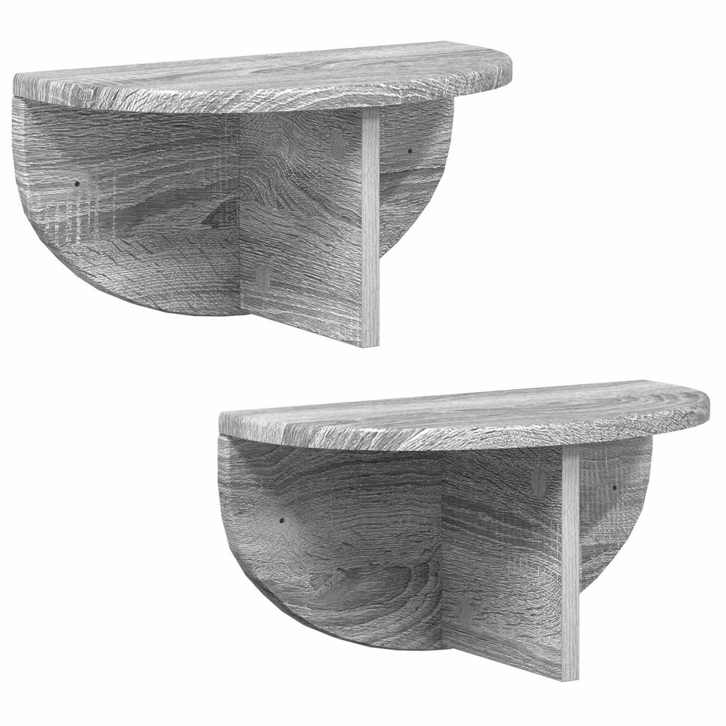 vidaXL Ράφι Τοίχου Επιτοίχιο 2 pcs Γκρίζο Σονομα 38 x 19 x 19 εκ