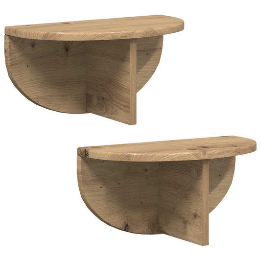 vidaXL Ράφι Τοίχου Επιτοίχιο 2 pcs Artisan Oak 38 x 19 x 19 εκ