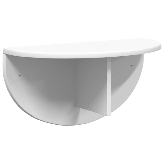 vidaXL Ράφι Τοίχου Επιτοίχιο Λευκό 48 x 24 x 24 εκ Επεξεργασμένο Ξύλο