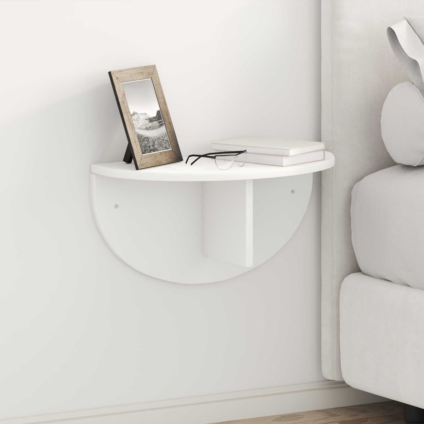 vidaXL Ράφι Τοίχου 2 pcs Λευκό 38 x 19 x 19 εκ Επεξεργασμένο ξύλο