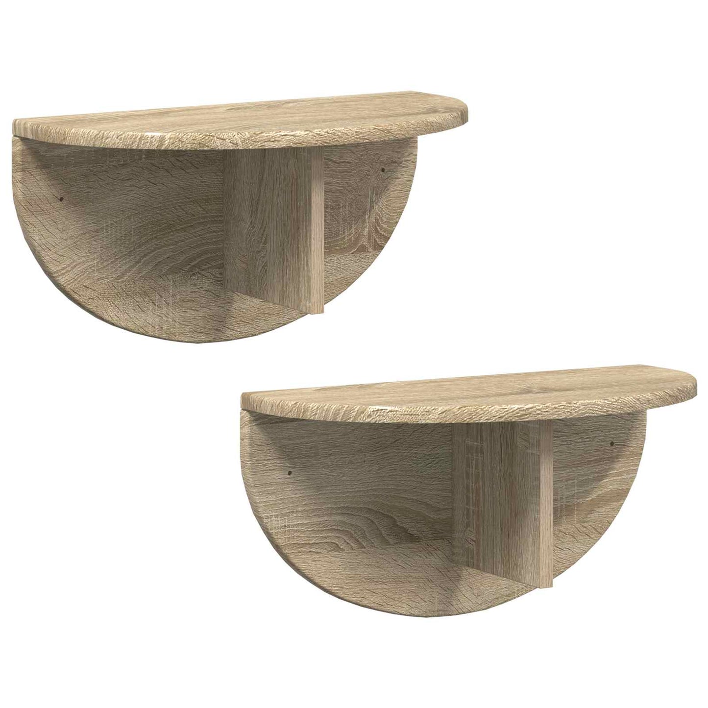 vidaXL Ράφι Τοίχου Επιτοίχιο 2 pcs Δρύς Sonoma 38 x 19 x 19 εκ