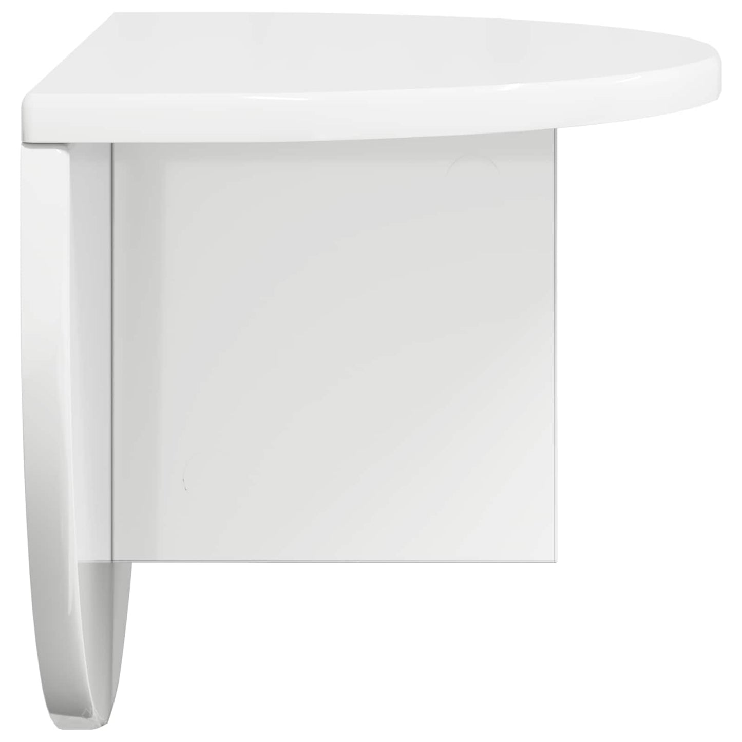 vidaXL Ράφι Τοίχου 2 pcs Υψηλής γυαλάδας λευκό 38 x 19 x 19 εκ