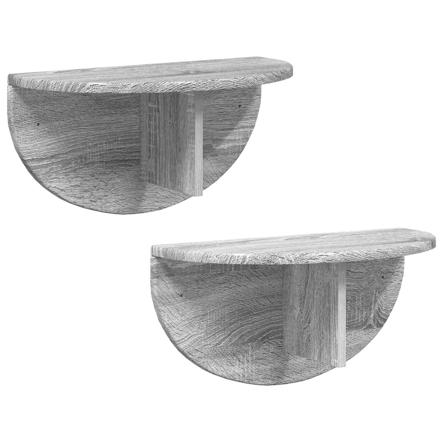 vidaXL Ράφι Τοίχου Επιτοίχιο 2 pcs Γκρίζο Σονομα 38 x 19 x 19 εκ