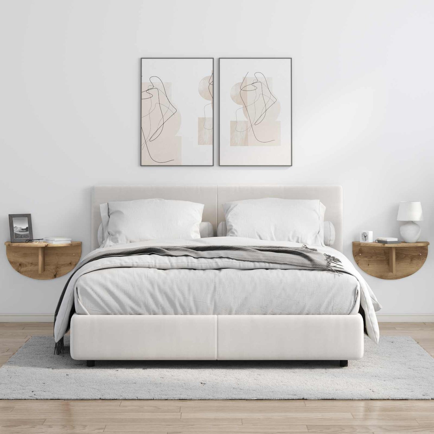 vidaXL Ράφι Τοίχου Επιτοίχιο 2 pcs Artisan Oak 38 x 19 x 19 εκ