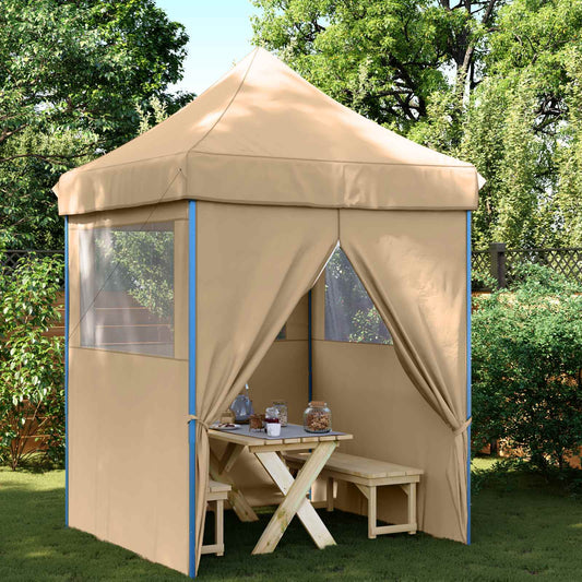vidaXL Σκηνή Πάρτυ Μπεζ 200 x 200 x 306 εκ. Ύφασμα Όξφορντ