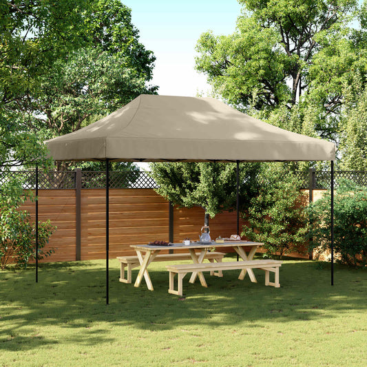 vidaXL Σκηνή Πάρτυ Taupe 279 x 410 x 315 εκ. Ύφασμα Όξφορντ
