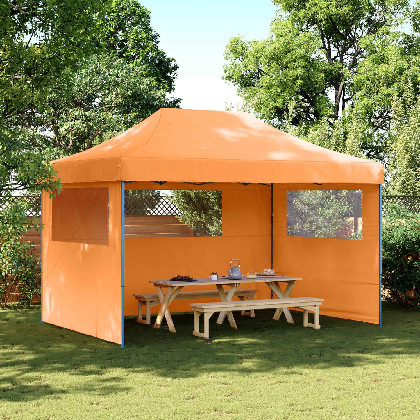 vidaXL Σκηνή Πάρτυ Πορτοκαλί 279 x 410 x 315 εκ. Ύφασμα Όξφορντ