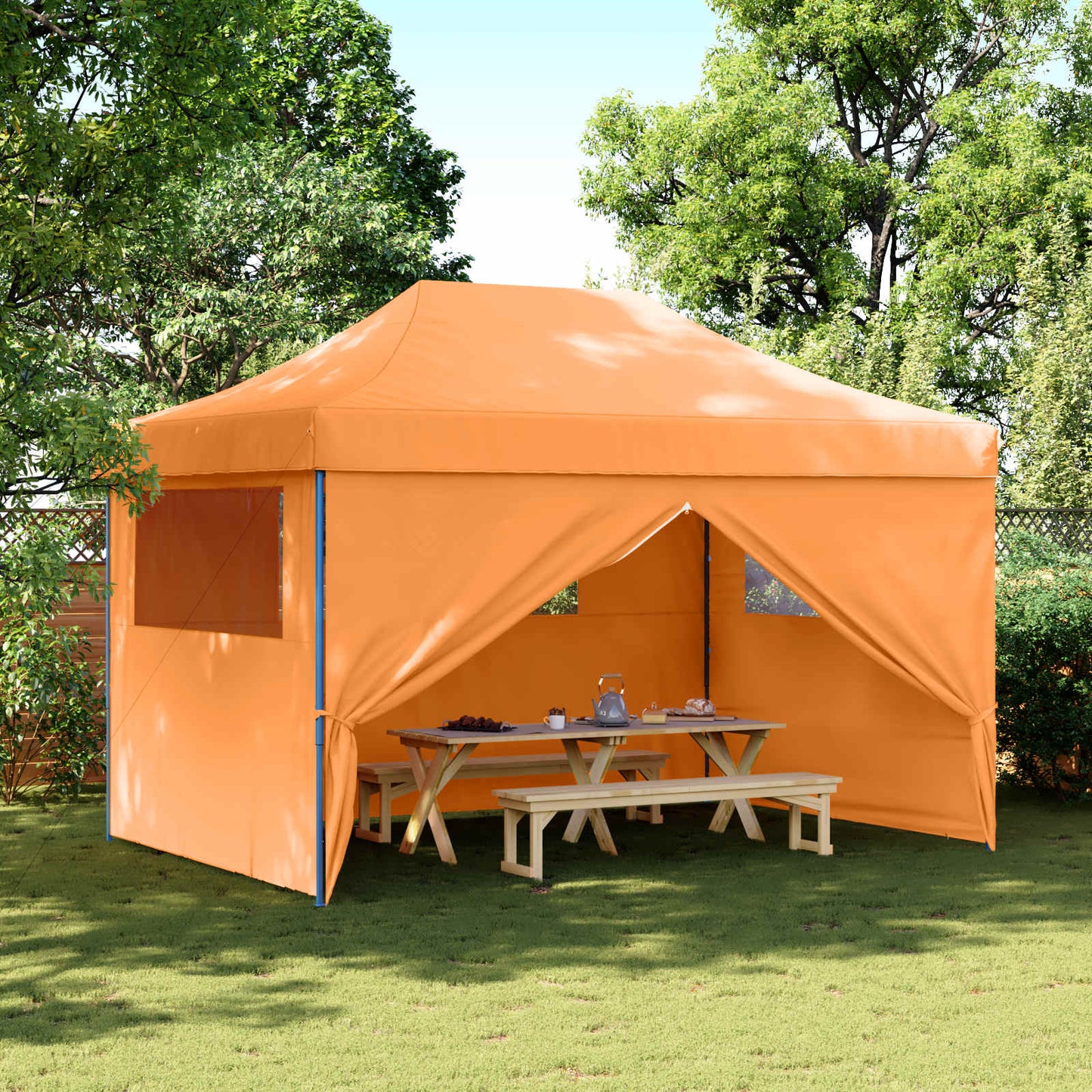 vidaXL Σκηνή Πάρτυ Πορτοκαλί 279 x 410 x 315 εκ. Ύφασμα Όξφορντ