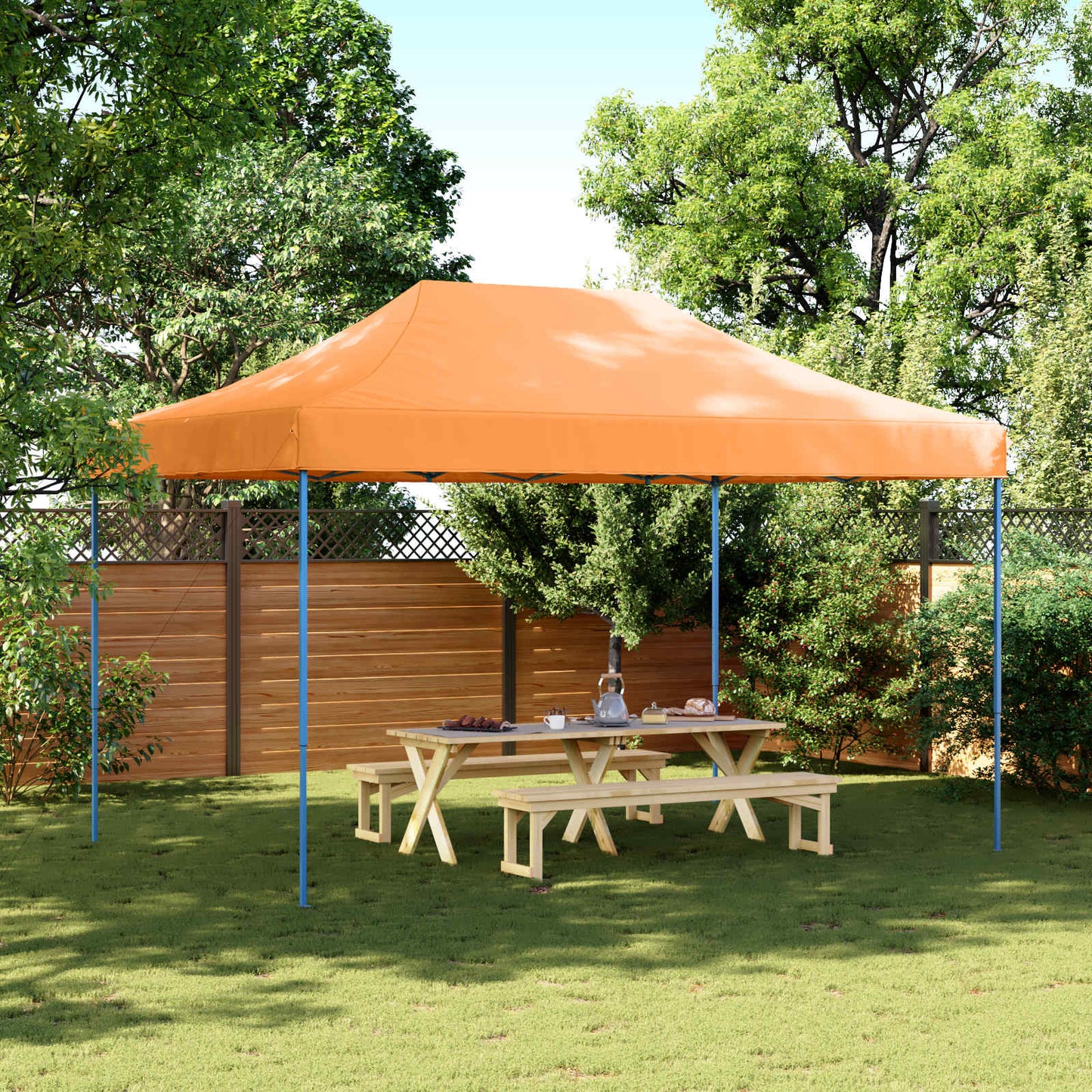 vidaXL Σκηνή Πάρτυ Πορτοκαλί 292 x 440 x 315 εκ. Ύφασμα Όξφορντ