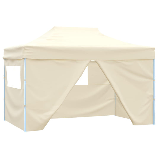 vidaXL Σκηνή Πάρτυ Κρεμ 291 x 431 x 315 εκ. Ύφασμα Όξφορντ