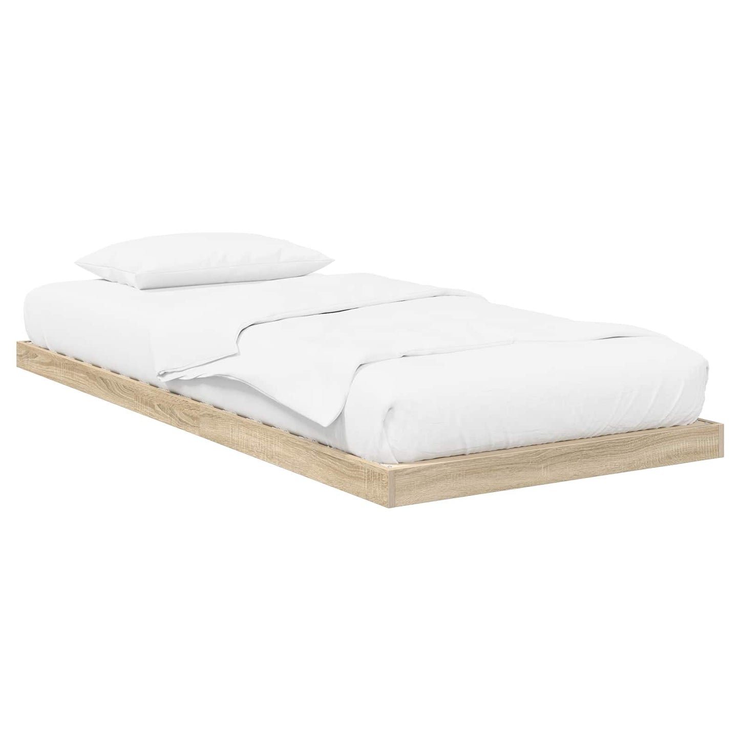 vidaXL Κρεβάτι δαπέδου Σονόμα 75 x 190 cm Επεξεργασμένο Ξύλο