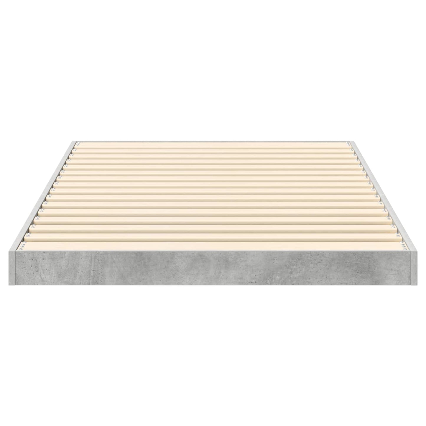 vidaXL Κρεβάτι δαπέδου Σκυρόδεμα Γκρι 75 x 190 cm Επεξεργασμένο ξύλο