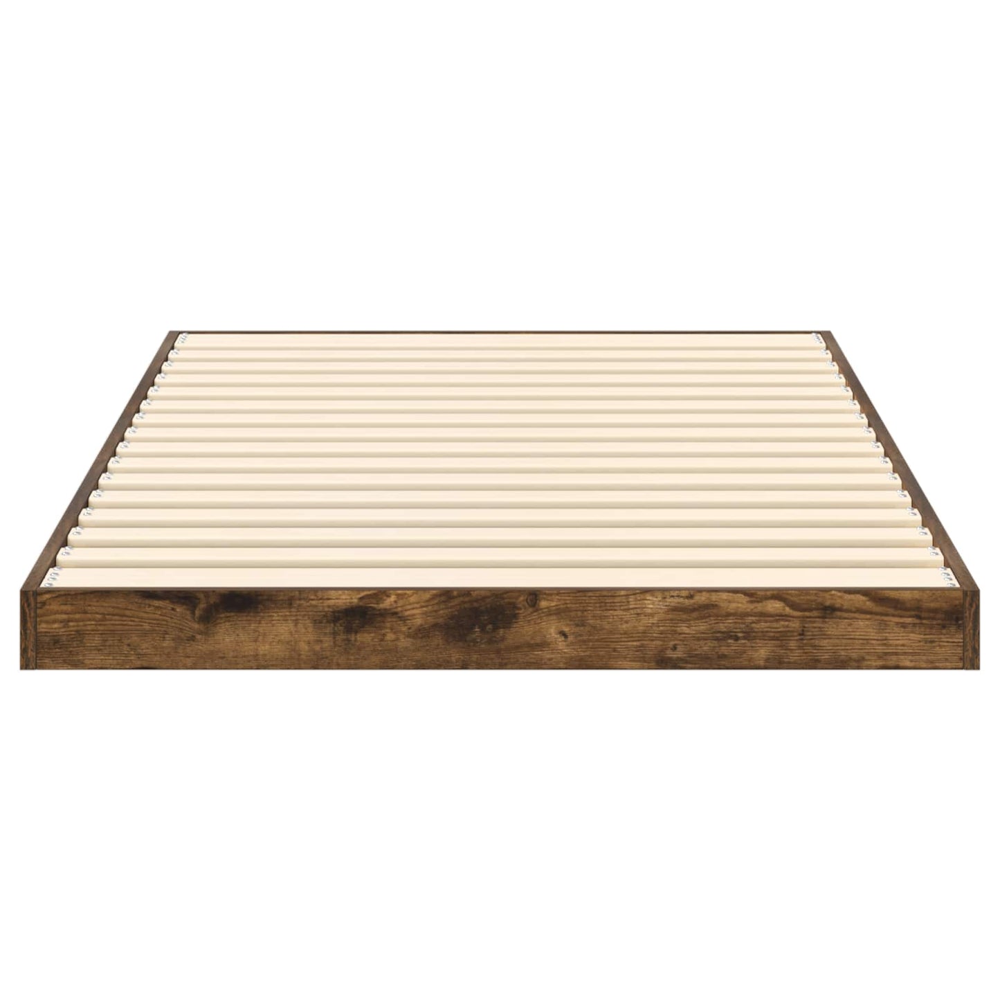 vidaXL Κρεβάτι δαπέδου Καπνιστό Δρύς 75 x 190 cm Επεξεργασμένο ξύλο