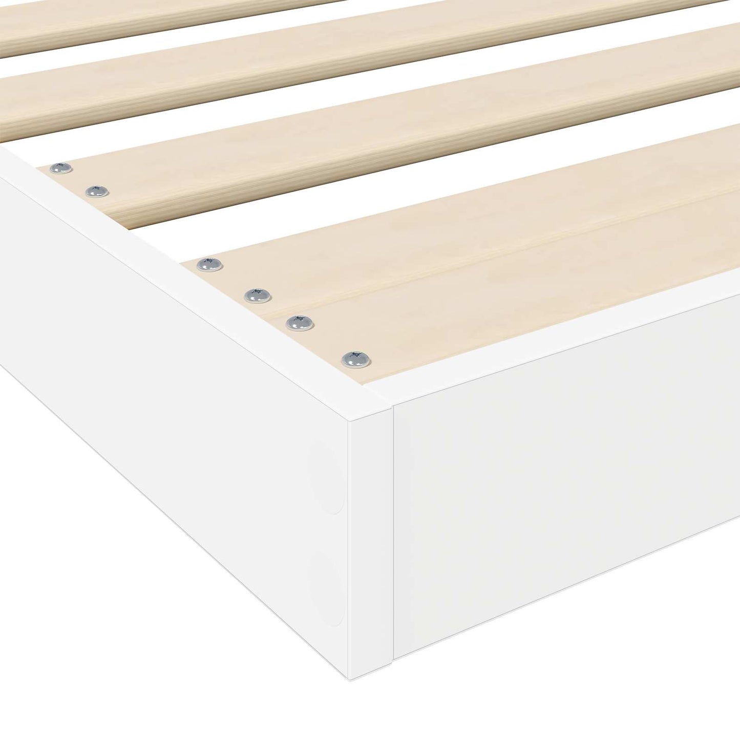 vidaXL Κρεβάτι δαπέδου Λευκό 80 x 200 cm Επεξεργασμένο ξύλο