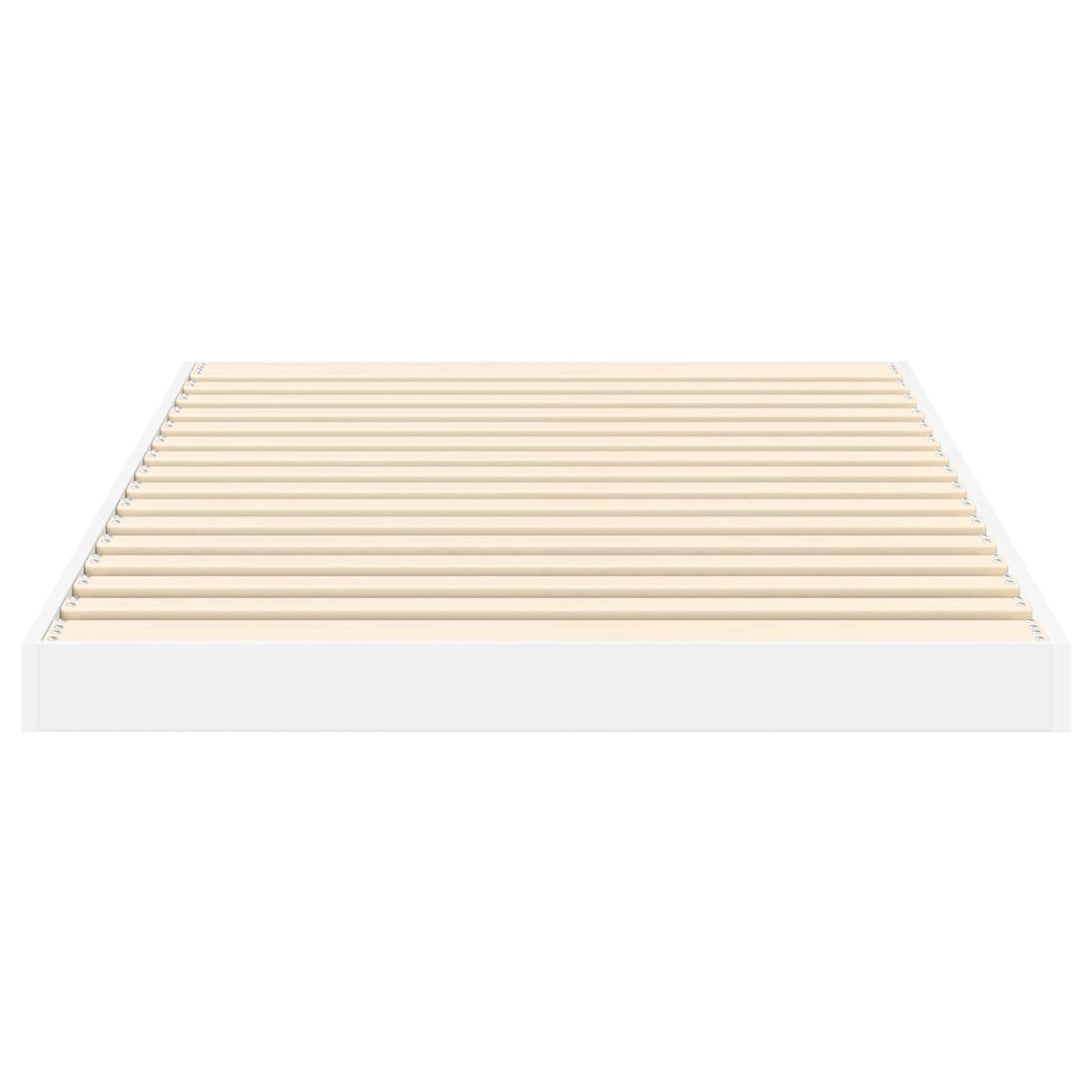 vidaXL Κρεβάτι δαπέδου Λευκό 80 x 200 cm Επεξεργασμένο ξύλο