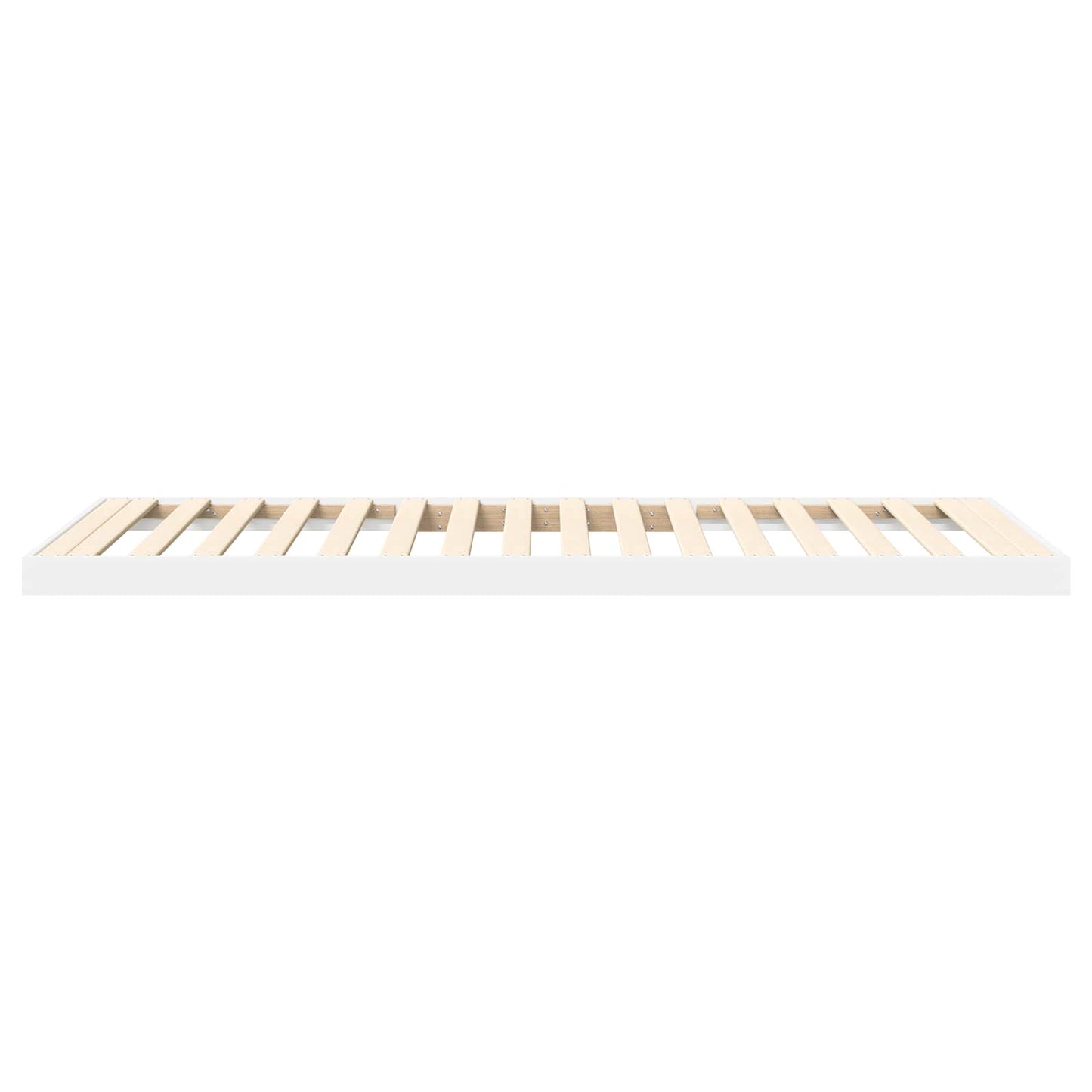 vidaXL Κρεβάτι δαπέδου Λευκό 80 x 200 cm Επεξεργασμένο ξύλο