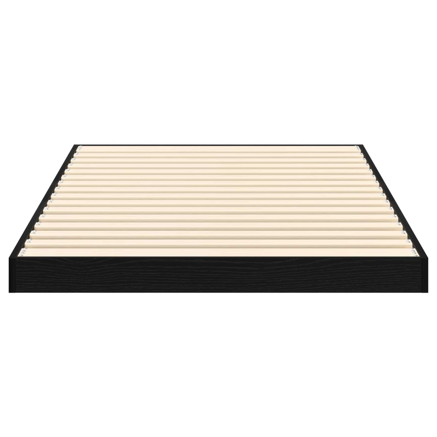 vidaXL Κρεβάτι δαπέδου Μαύρη Οξυά 80 x 200 cm Επεξεργασμένο ξύλο