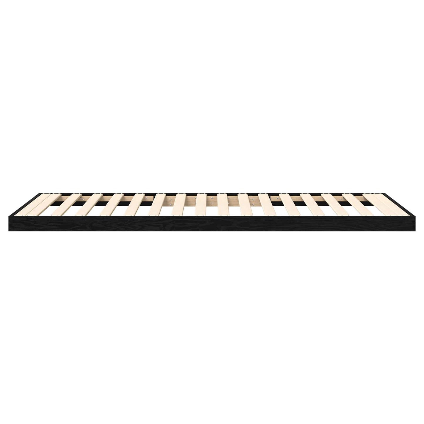 vidaXL Κρεβάτι δαπέδου Μαύρη Οξυά 80 x 200 cm Επεξεργασμένο ξύλο