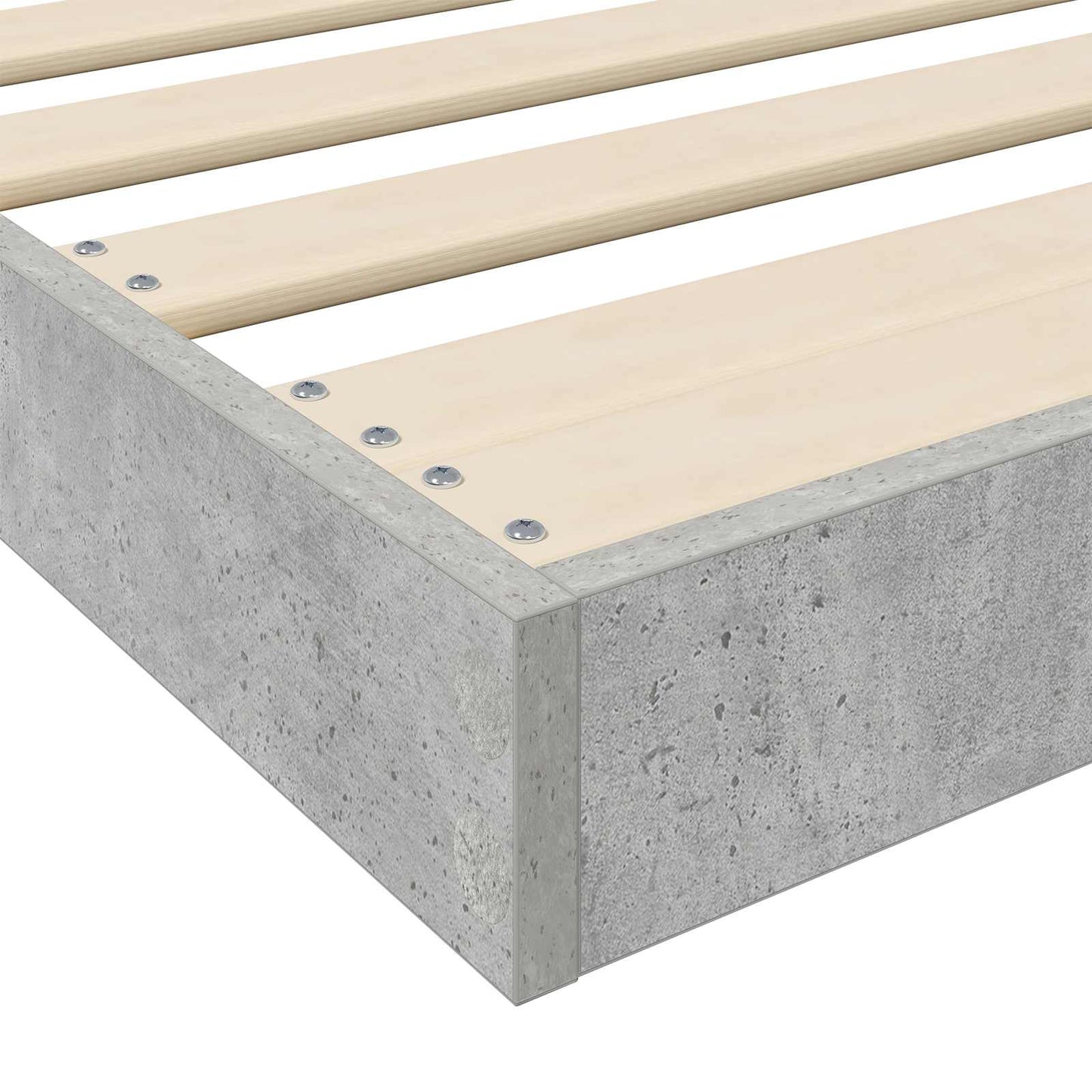vidaXL Κρεβάτι δαπέδου Σκυρόδεμα Γκρι 80 x 200 cm Επεξεργασμένο ξύλο