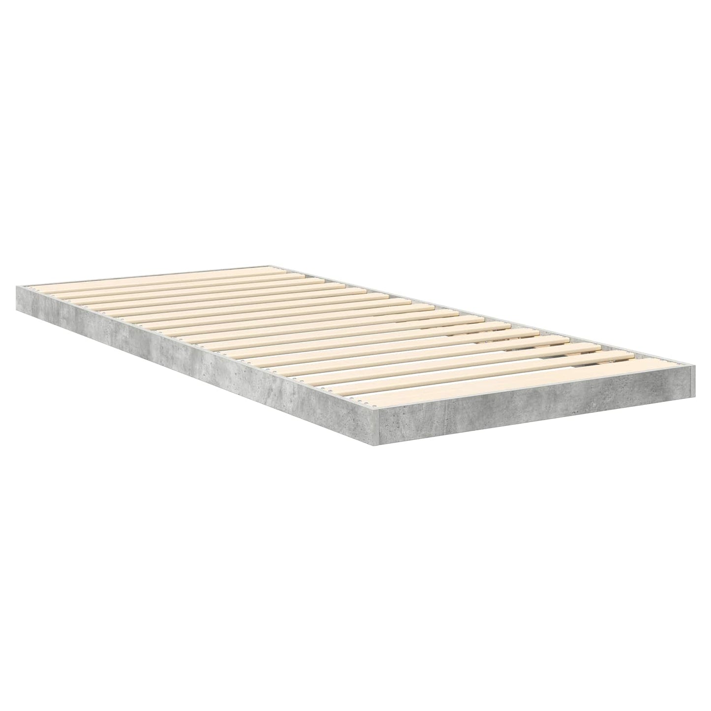 vidaXL Κρεβάτι δαπέδου Σκυρόδεμα Γκρι 80 x 200 cm Επεξεργασμένο ξύλο