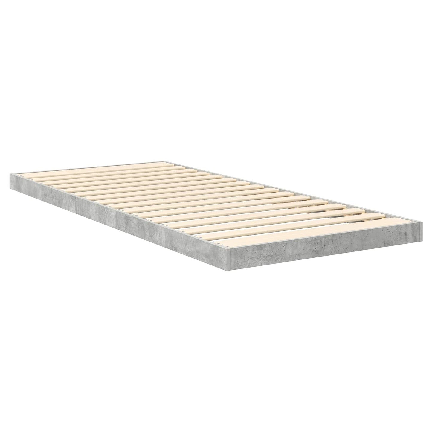 vidaXL Κρεβάτι δαπέδου Σκυρόδεμα Γκρι 80 x 200 cm Επεξεργασμένο ξύλο
