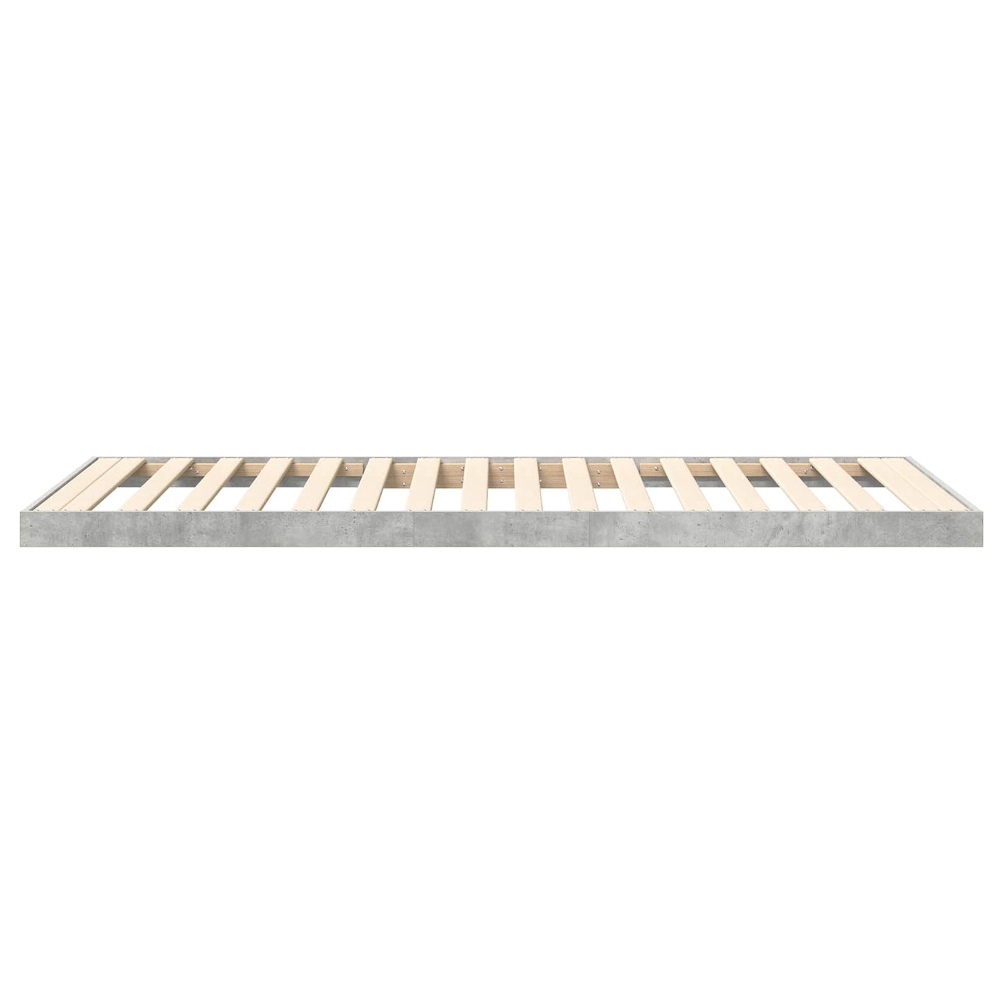vidaXL Κρεβάτι δαπέδου Σκυρόδεμα Γκρι 80 x 200 cm Επεξεργασμένο ξύλο