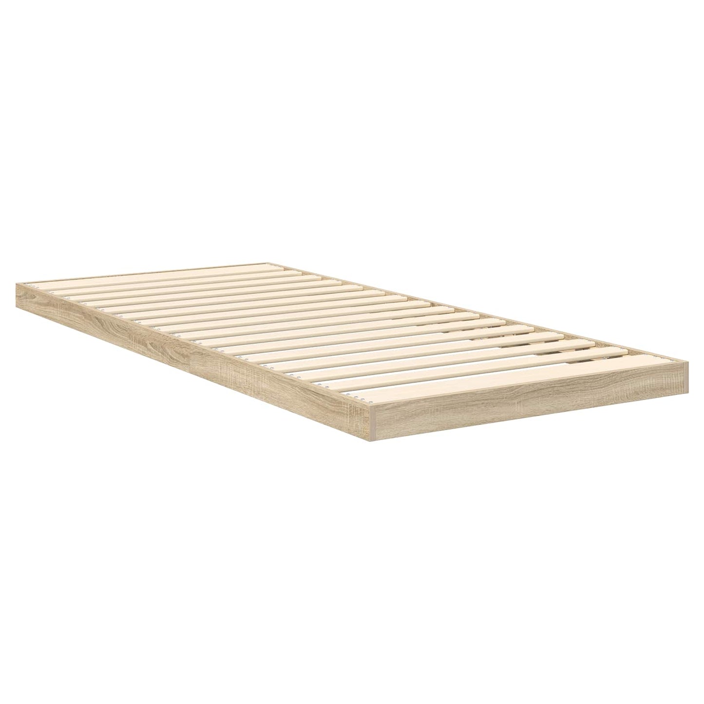 vidaXL Κρεβάτι δαπέδου Δρύς Sonoma 90 x 200 cm Επεξεργασμένο Ξύλο
