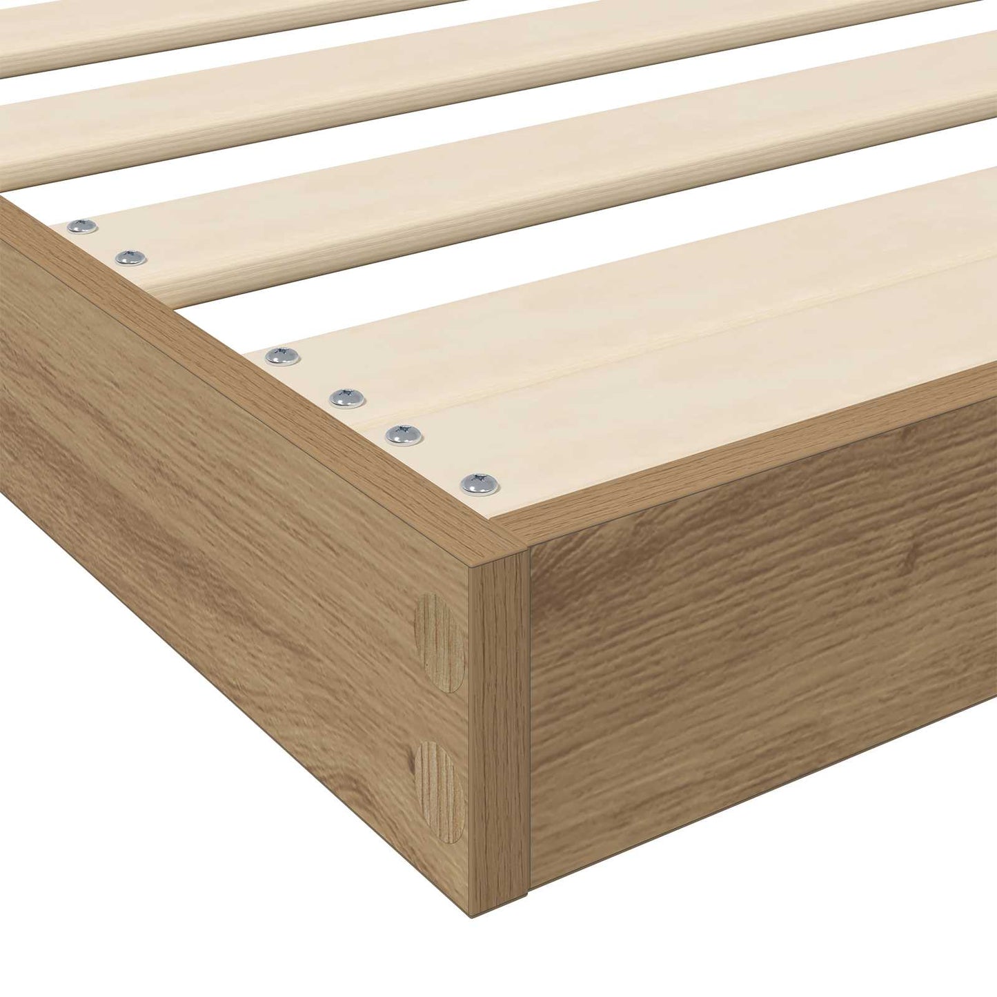 vidaXL Κρεβάτι δαπέδου Artisan Oak 90 x 200 cm Επεξεργασμένο ξύλο