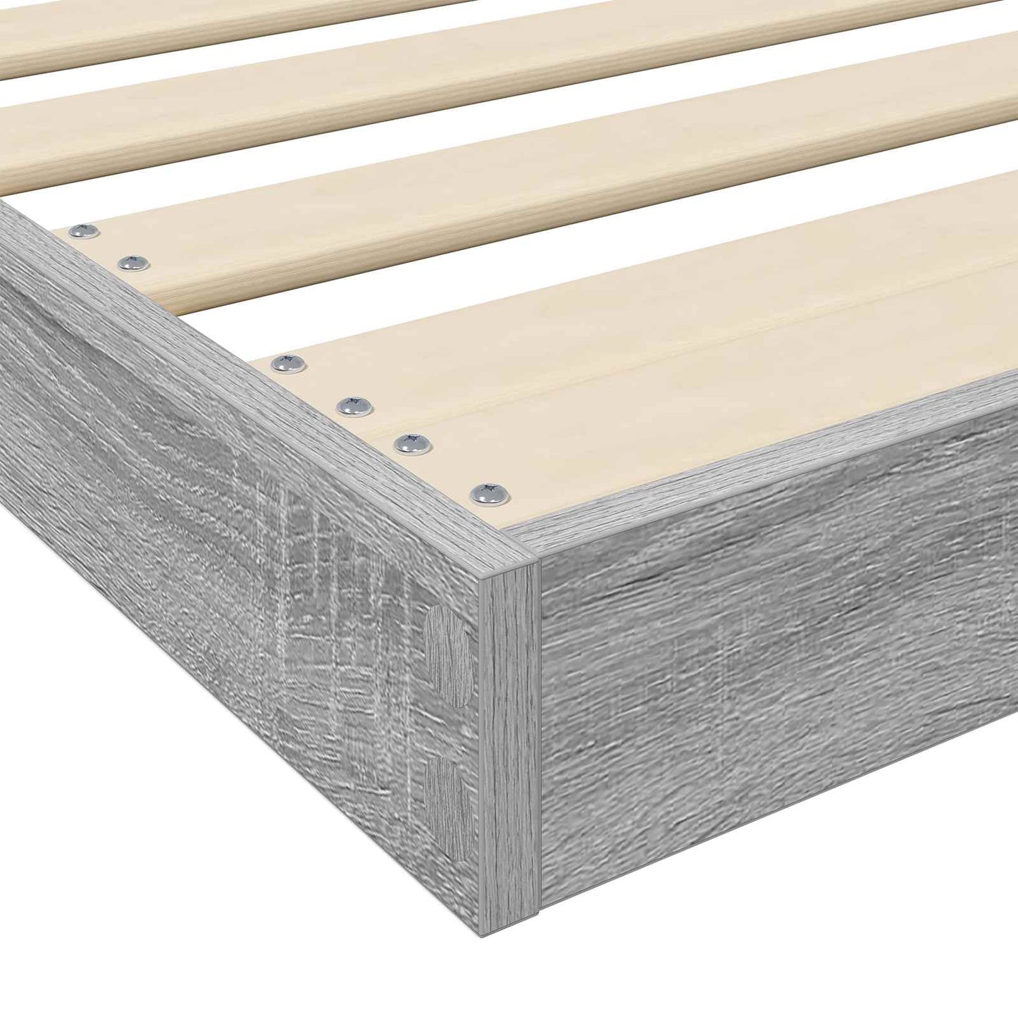 vidaXL Κρεβάτι δαπέδου Γκρίζο Σονομα 100 x 200 cm Επεξεργασμένο ξύλο