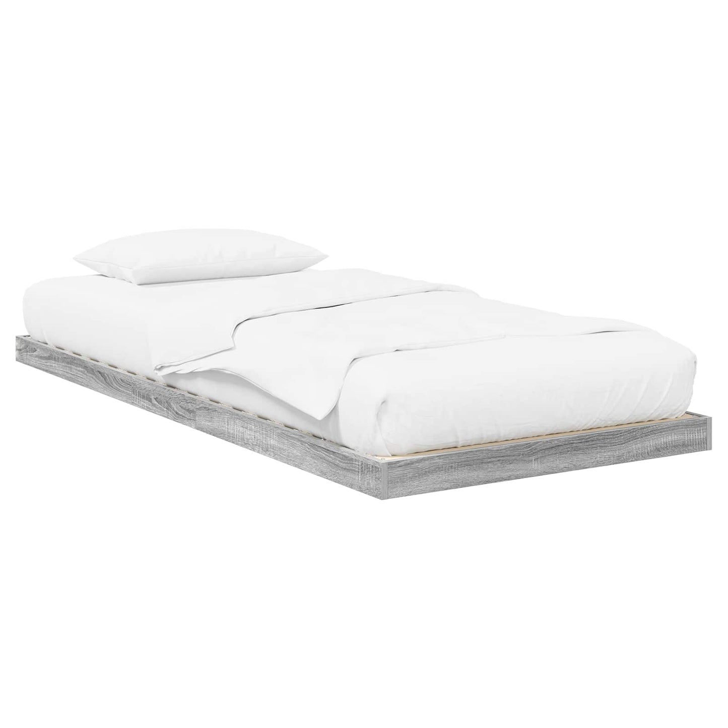 vidaXL Κρεβάτι δαπέδου Γκρίζο Σονομα 100 x 200 cm Επεξεργασμένο ξύλο