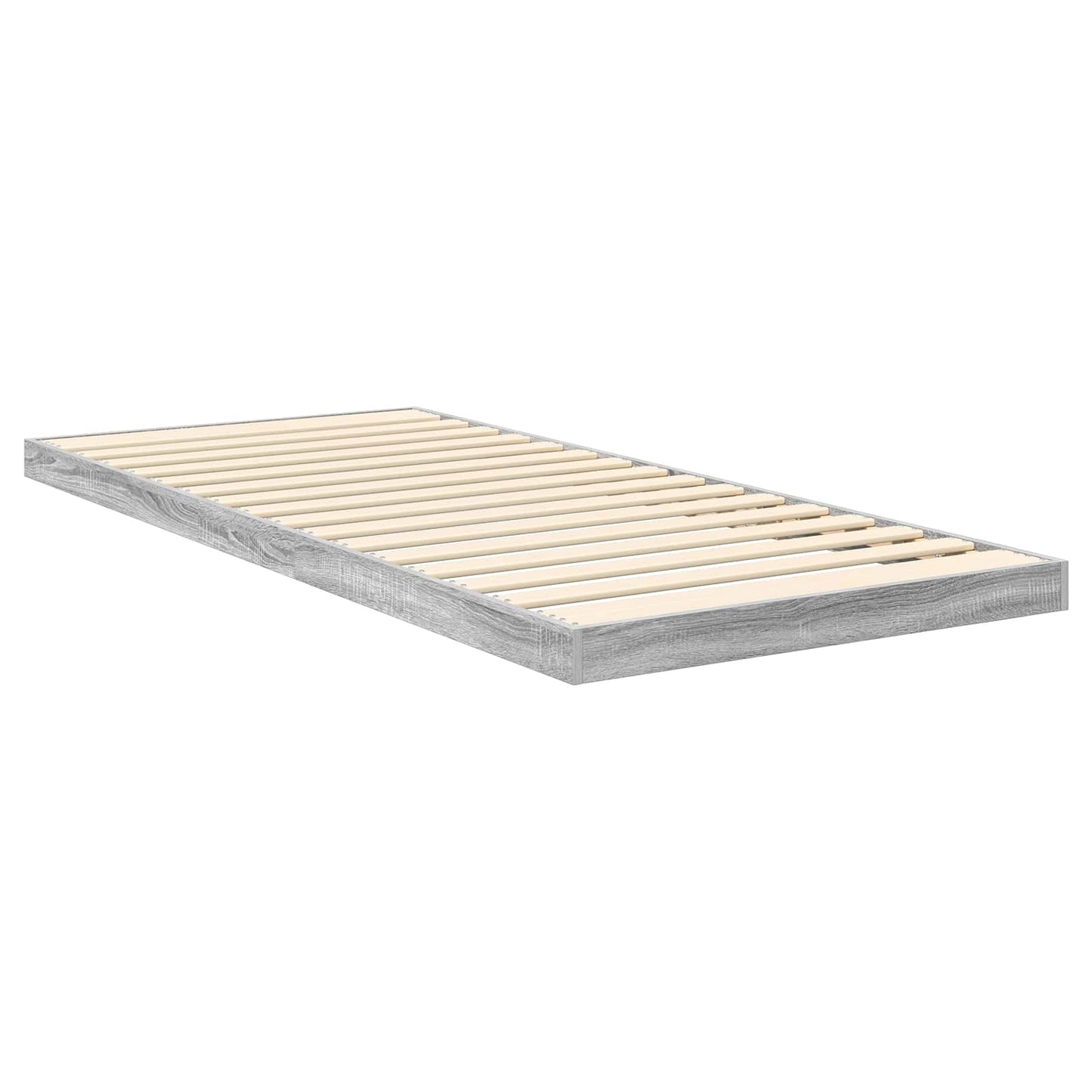 vidaXL Κρεβάτι δαπέδου Γκρίζο Σονομα 100 x 200 cm Επεξεργασμένο ξύλο