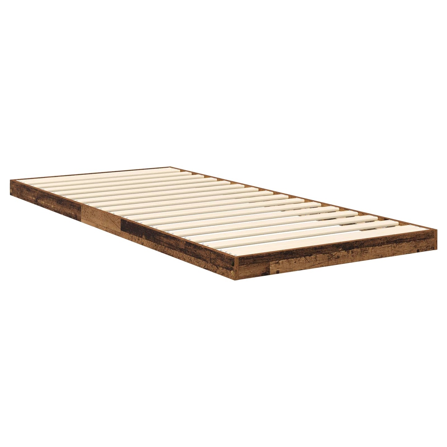 vidaXL Κρεβάτι δαπέδου Παλιό ξύλο 100 x 200 cm Επεξεργασμένο ξύλο